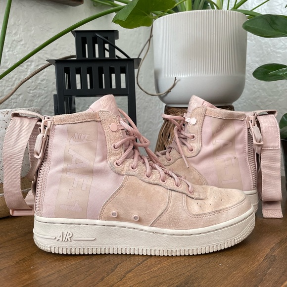 Nike Light Pink High Top Air Force 1’s size 7 - Picture 3 of 8
